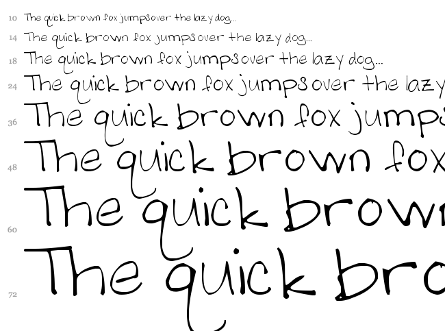 AS Melanie Handwritting font waterfall
